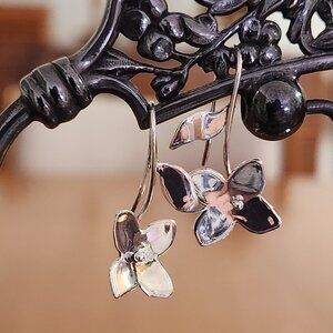 Sterling Silver Flower Earrings